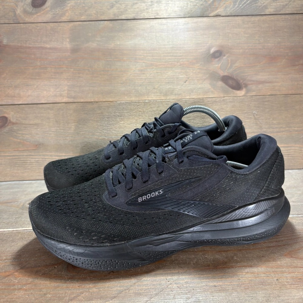 Brooks Adrenaline GTS 24 Mens size 9.5 shoes Black Wide 2E Running sneakers